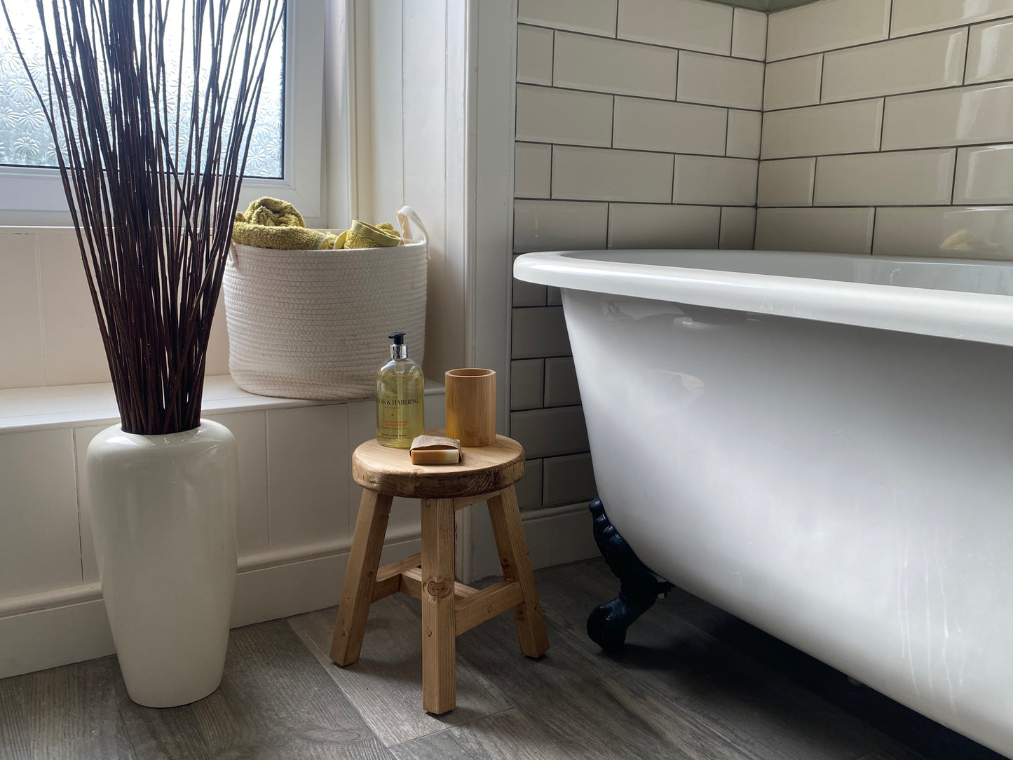 Handmade Rustic Wooden Milking Stool