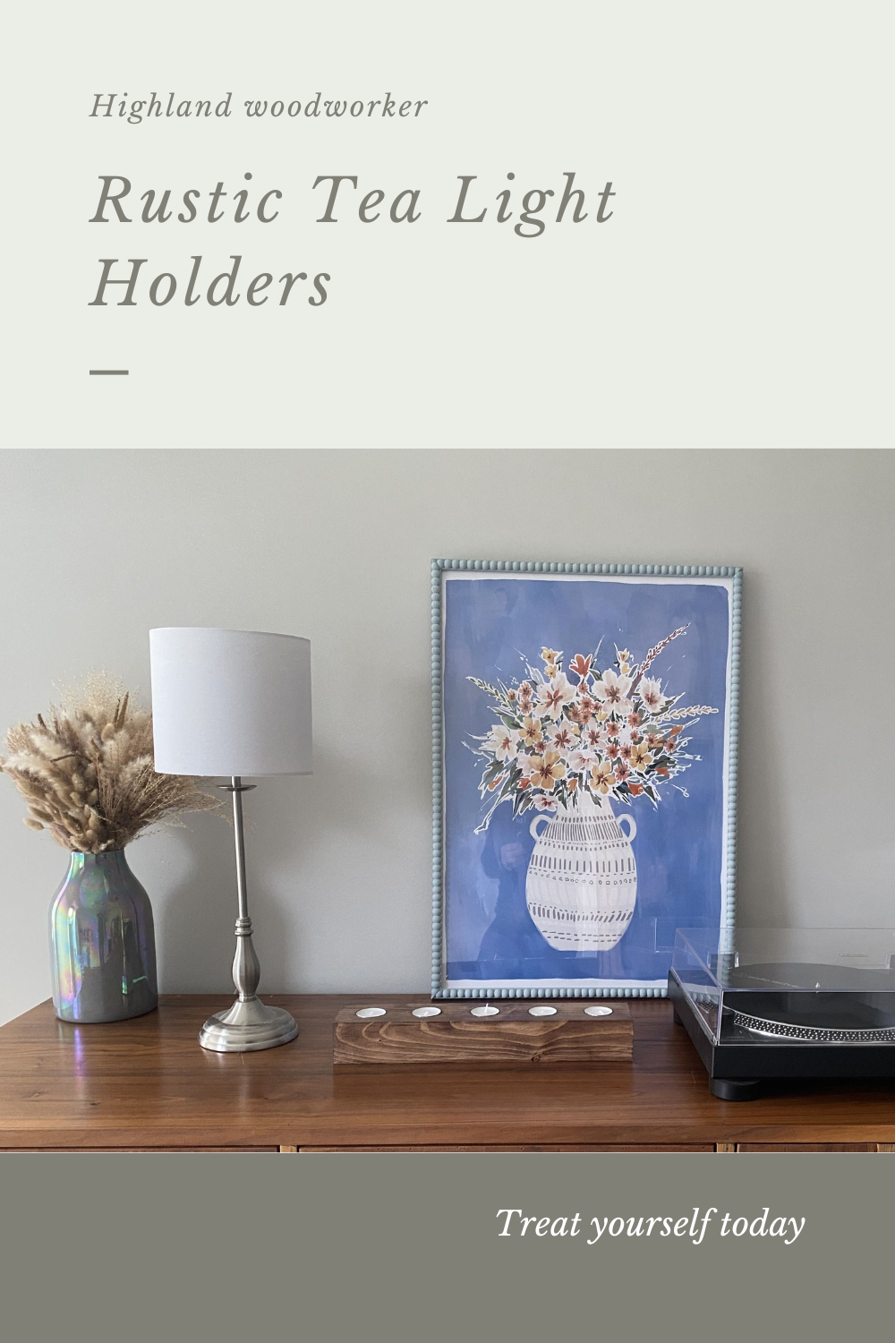 Handmade Reclaimed Wood Candle Holder